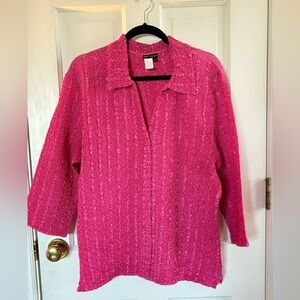 Pink Textured Women's Top